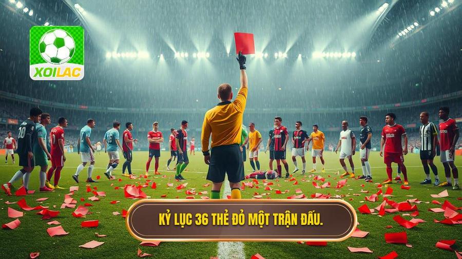 1. Kỷ lục 36 thẻ đỏ một trận đấu.